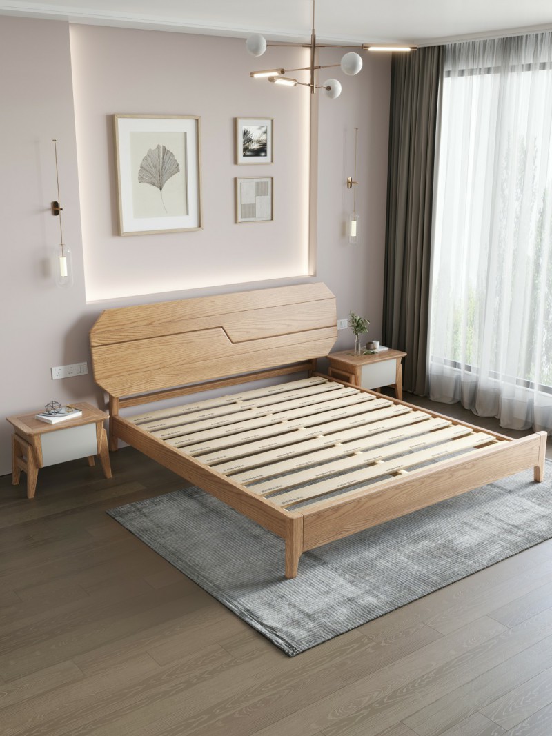 匠者白蠟?zāi)鞠盗屑揖撸篔D-603床原木色