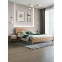 匠者白蠟木系列家具：JD-603床原木色