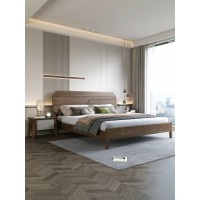 匠者白蠟木系列家具：JD-603床胡桃色