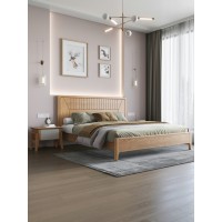 匠者白蠟木系列家具：JD-602床原木色