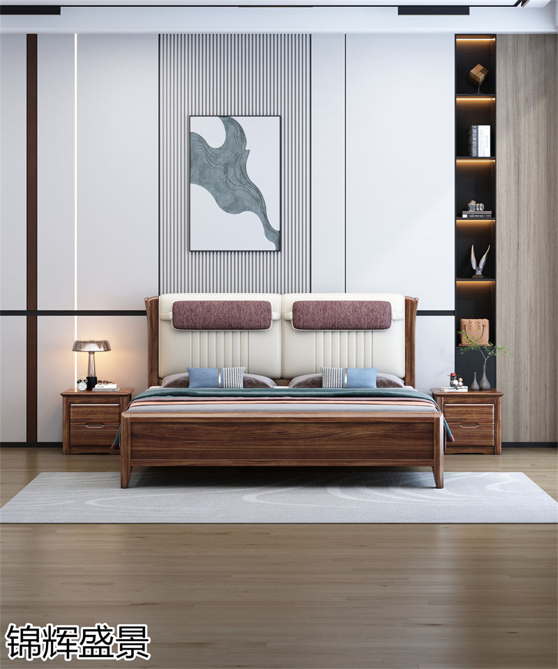 錦輝盛景現代實木風格烏金木家具