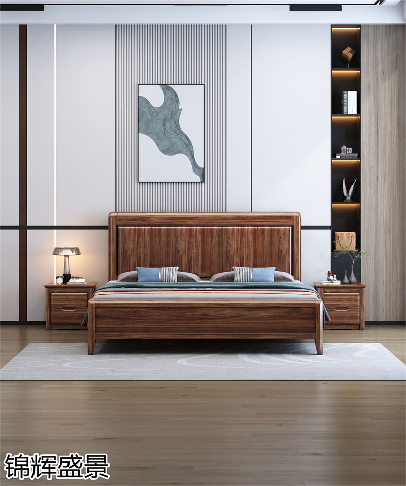 錦輝盛景現代實木風格烏金木家具