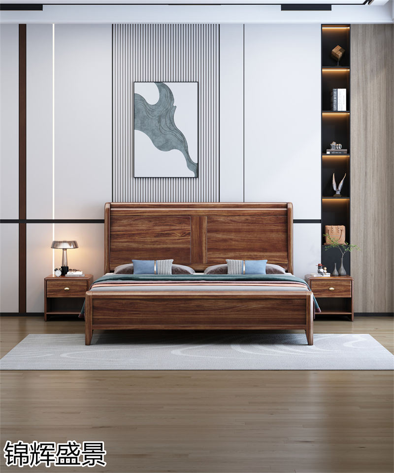 錦輝盛景現代實木風格烏金木家具