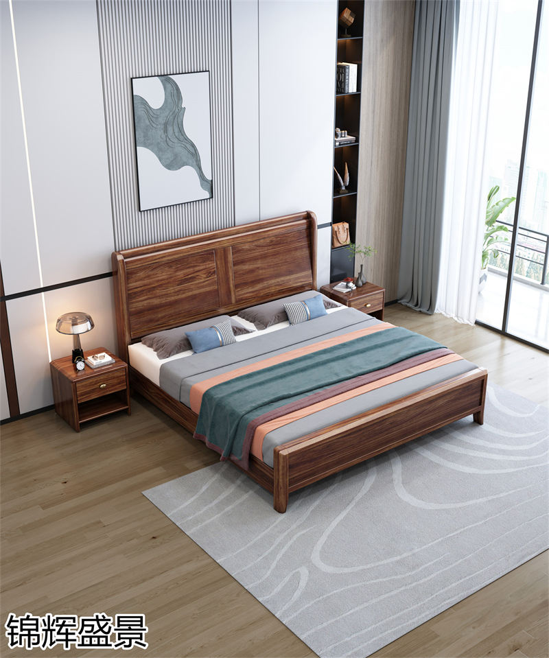 錦輝盛景現代實木風格烏金木家具