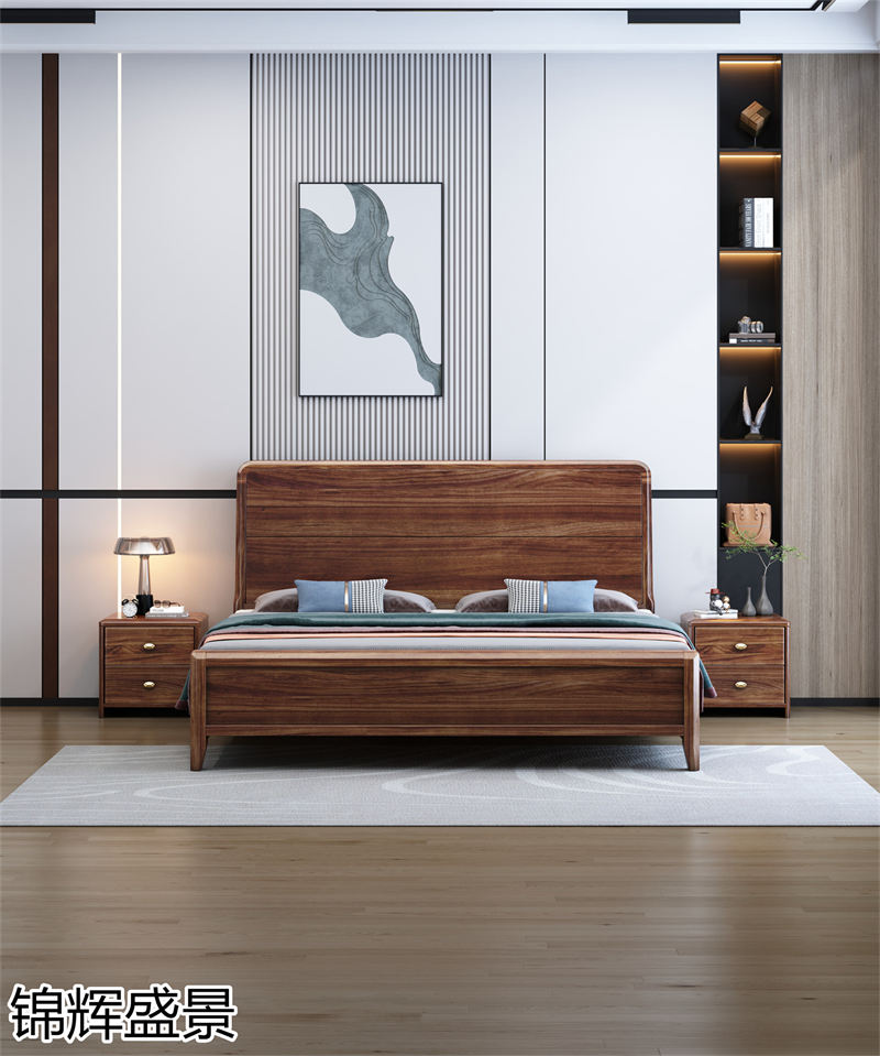錦輝盛景現代實木風格烏金木家具