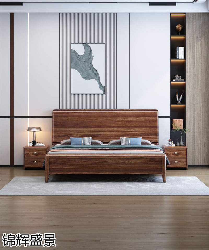 錦輝盛景現代實木風格烏金木家具