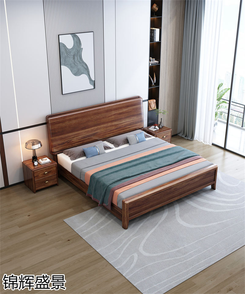 錦輝盛景現代實木風格烏金木家具