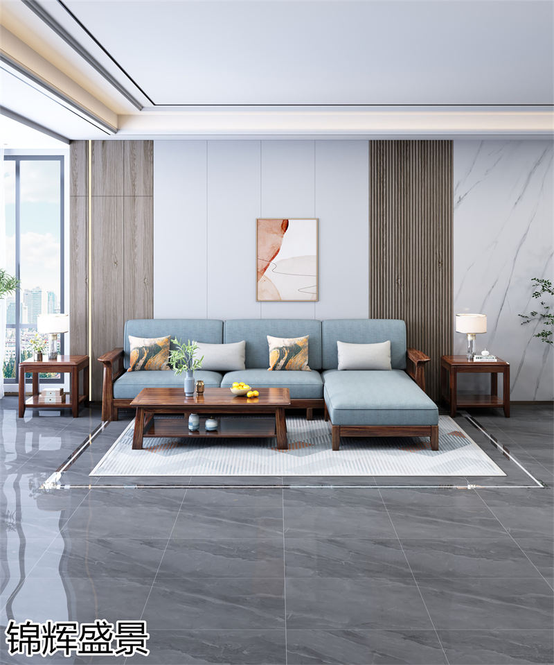 錦輝盛景現代實木風格烏金木家具