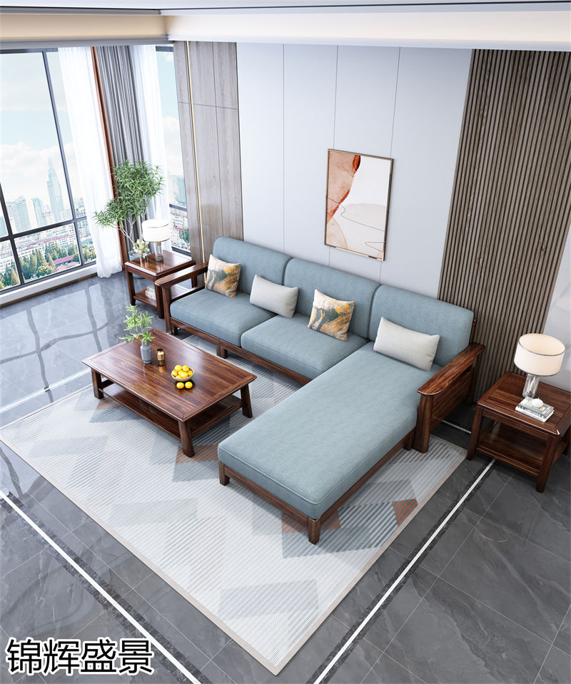 錦輝盛景現代實木風格烏金木家具