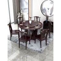 瑞聯新中式家具：303#豎條圓餐桌