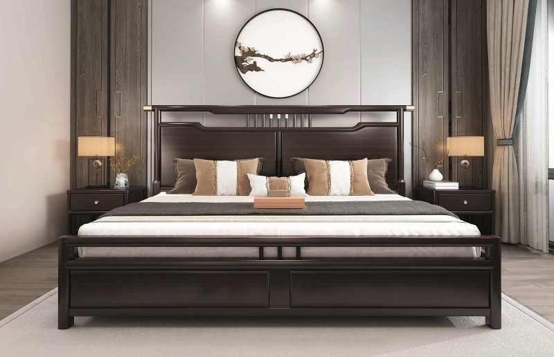 瑞聯(lián)新中式家具：A53#床