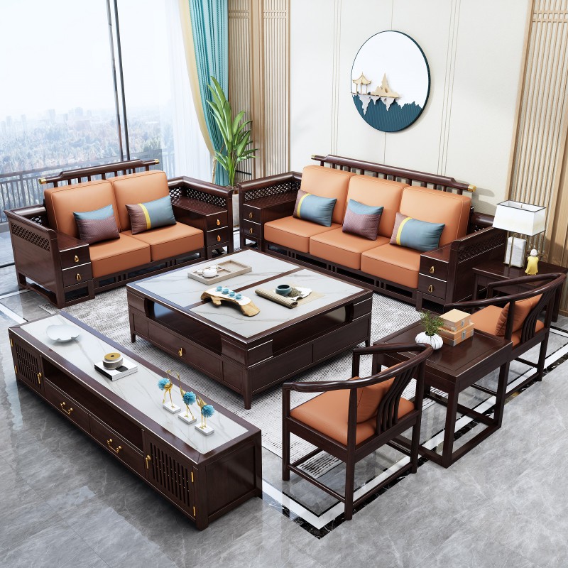 瑞聯(lián)新中式家具：806#厚墊高靠沙發(fā)