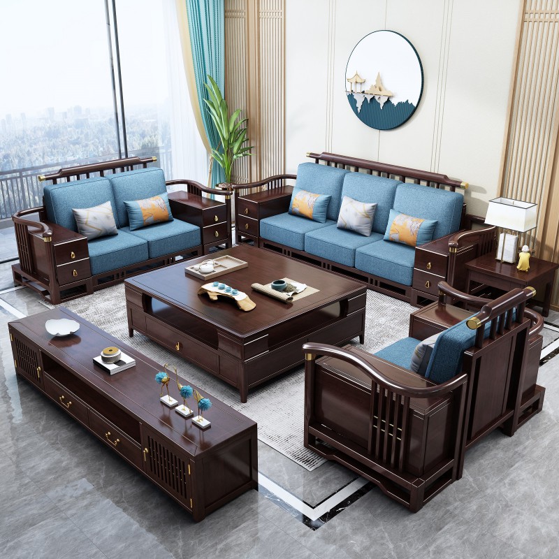 瑞聯(lián)新中式家具：809#厚墊高靠沙發(fā)