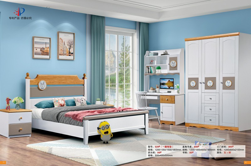 青少年兒童實(shí)木床520#（一路有你）