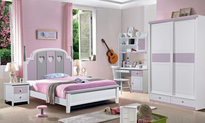 青少年兒童實木床527#（小愛心）