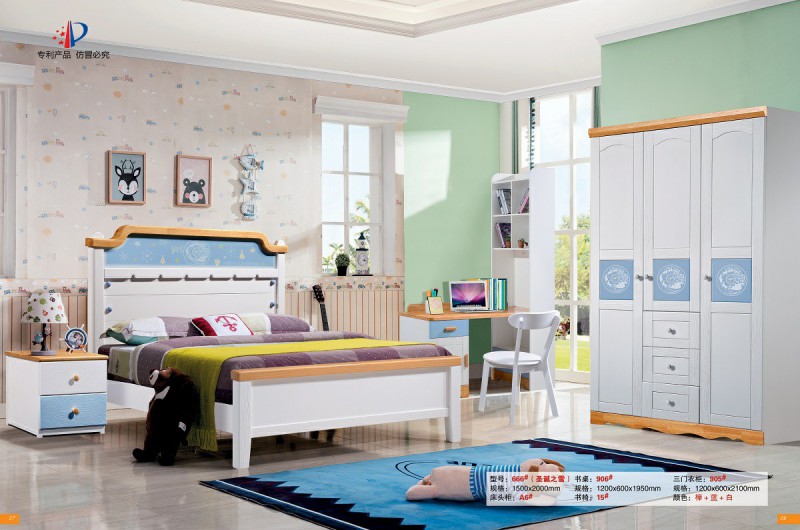 青少年兒童實(shí)木床666#（圣誕之雪）