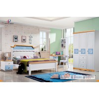 嘻哈年華青少年兒童實木床666#（圣誕之雪）