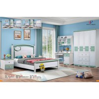 嘻哈年華青少年兒童實木床536#（藍天白云）