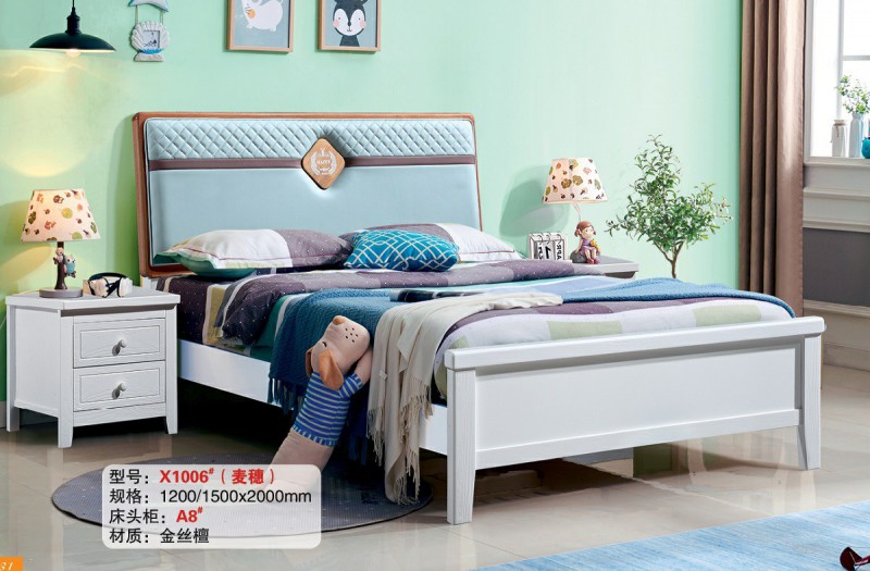 青少年兒童實木床X1006#（麥穗）