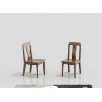 天倫雅樂現(xiàn)代極簡南美黑胡桃木家具：CY105餐椅