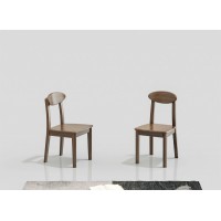 天倫雅樂現(xiàn)代極簡南美黑胡桃木家具：CY102餐椅