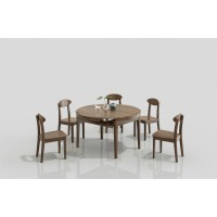 天倫雅樂現(xiàn)代極簡南美黑胡桃木家具： CT108跳臺、CY102餐椅