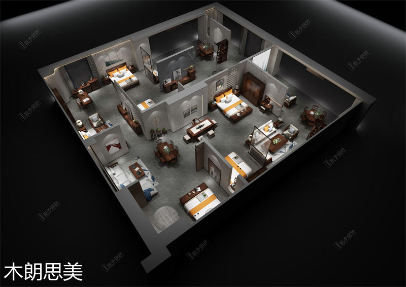 宏星緣 現(xiàn)慕家居 木朗思美家具展廳效果圖