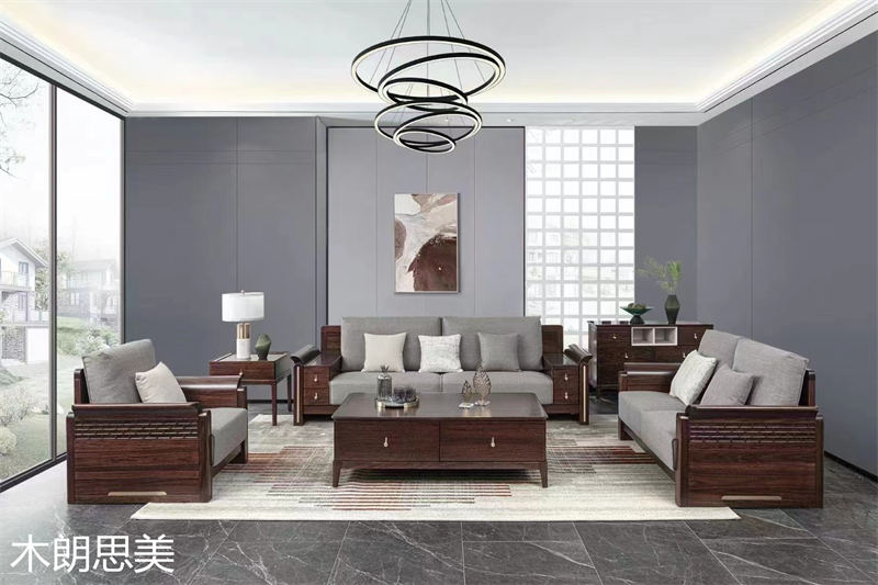 現(xiàn)慕家居 木朗思美 輕奢新中式黑檀木(烏金木)家具展廳實(shí)拍