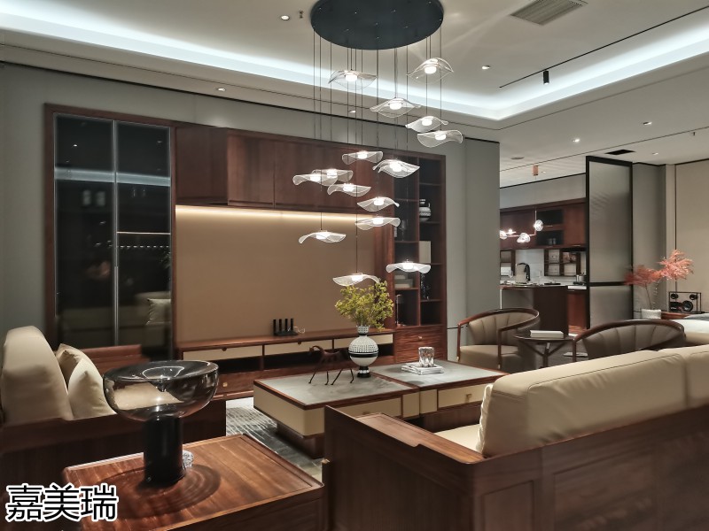 嘉美瑞 悅境 現代簡奢烏金木家具展廳實拍