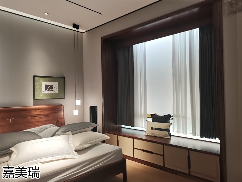 嘉美瑞 悅境 現代簡奢烏金木家具展廳實拍