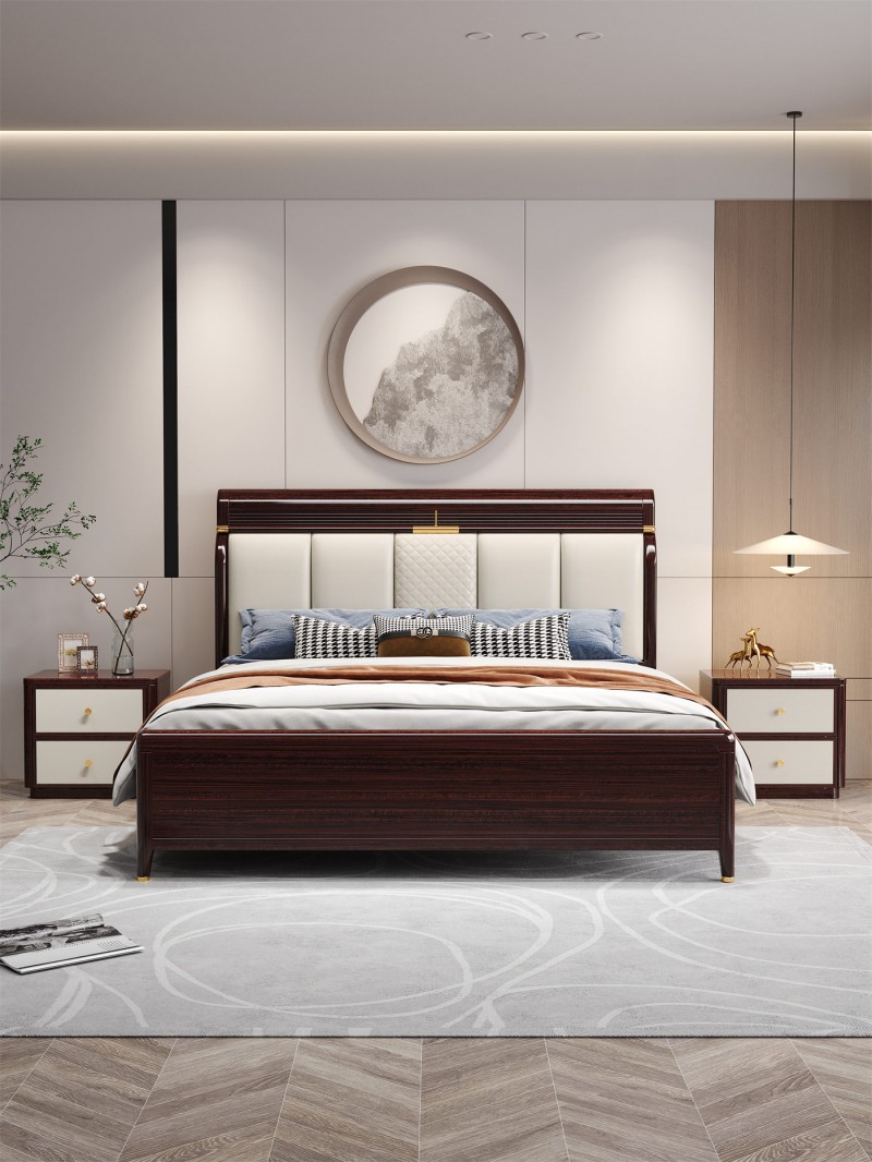 阿姆雷特新中式金絲檀木HT68床
