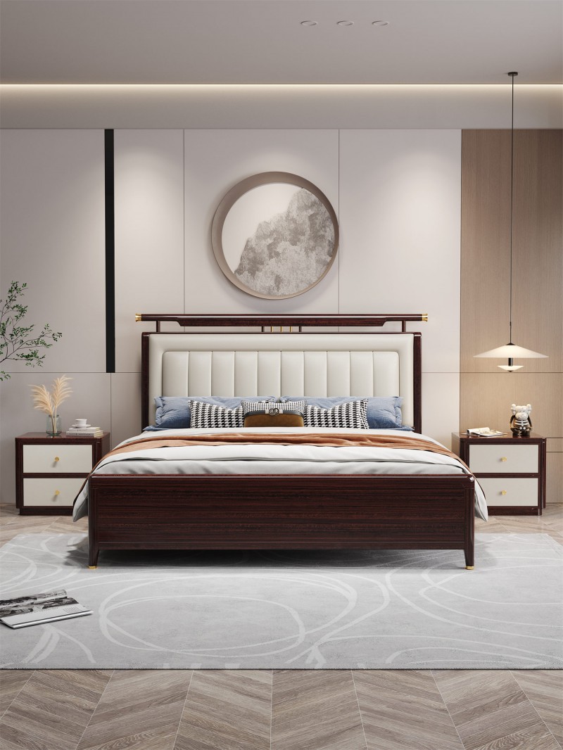 阿姆雷特新中式金絲檀木HT65床