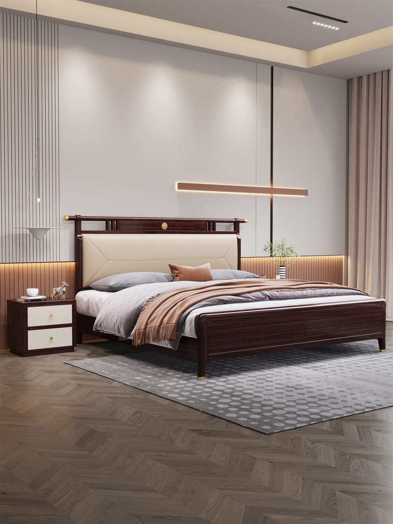 阿姆雷特新中式金絲檀木HT60床