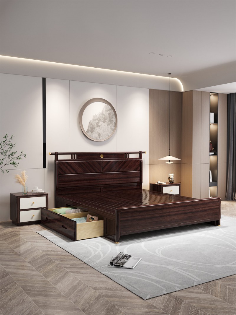 阿姆雷特新中式金絲檀木HT60A床