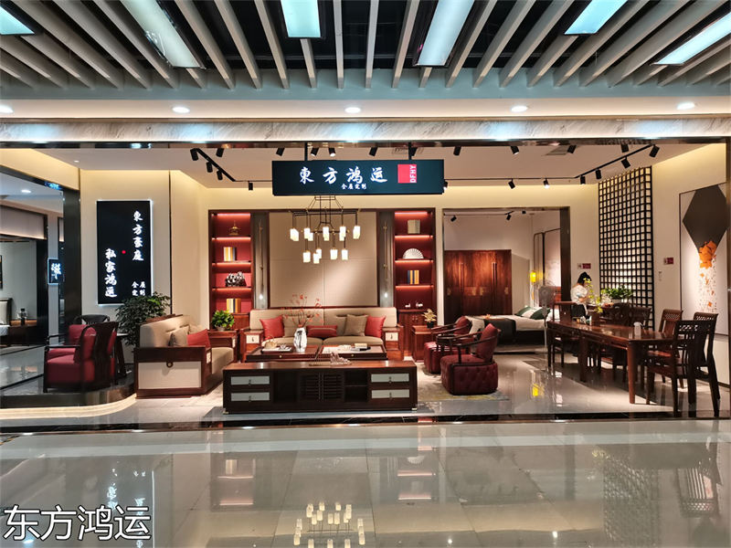 品橡家具 盧西彼海 東方鴻運國潮新中式烏金木家具展廳實拍