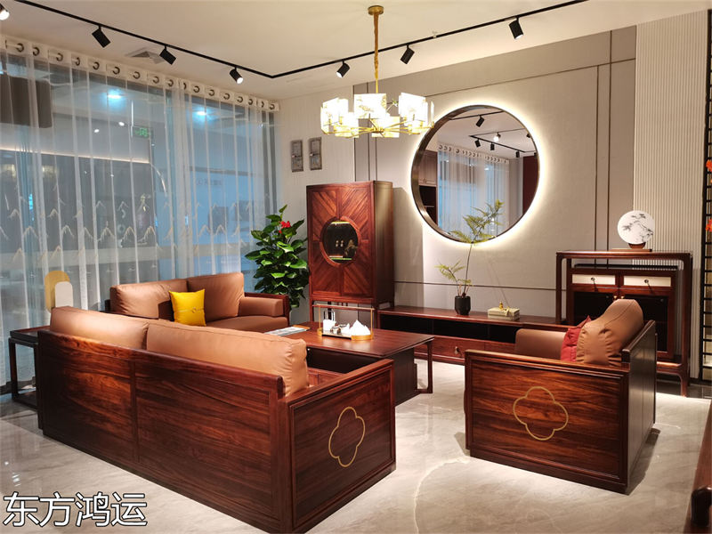 品橡家具 盧西彼海 東方鴻運國潮新中式烏金木家具展廳實拍