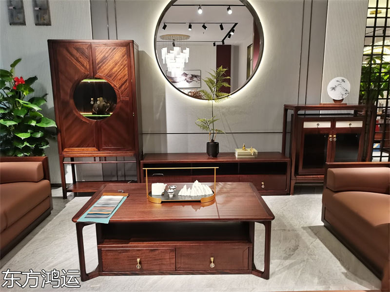 品橡家具 盧西彼海 東方鴻運國潮新中式烏金木家具展廳實拍
