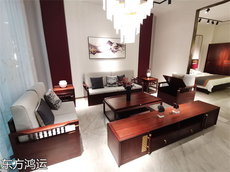 品橡家具 盧西彼海 東方鴻運國潮新中式烏金木家具展廳實拍