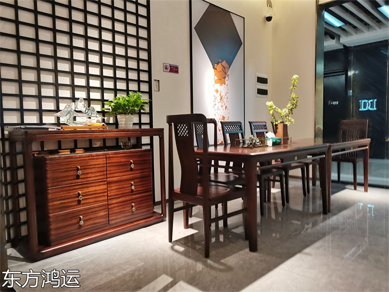 品橡家具 盧西彼海 東方鴻運國潮新中式烏金木家具展廳實拍