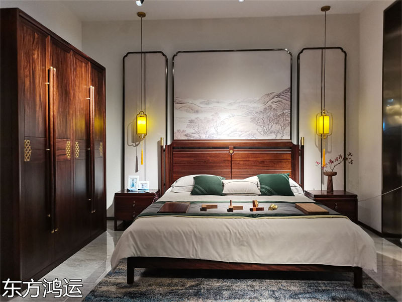 品橡家具 盧西彼海 東方鴻運國潮新中式烏金木家具展廳實拍