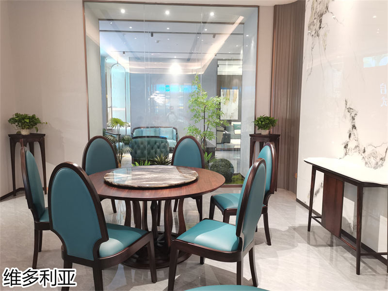 尚歐家具 維多利亞現(xiàn)代輕奢烏金木家具展廳實(shí)拍