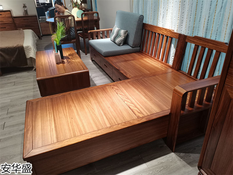 安華盛 現代極簡風格烏金木家具展廳實拍