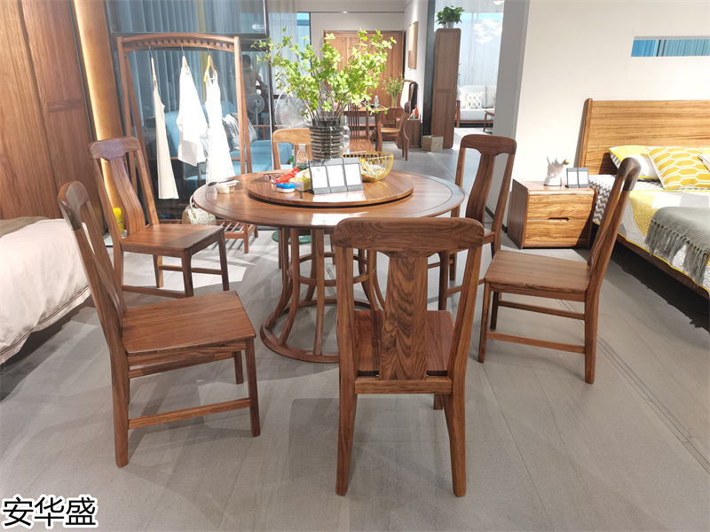 安華盛 現代極簡風格烏金木家具展廳實拍