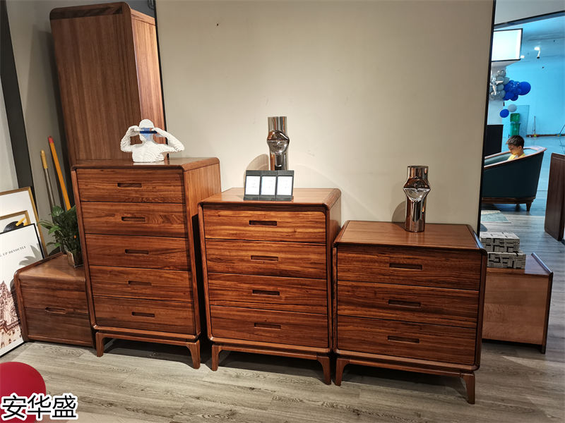 安華盛 現代極簡風格烏金木家具展廳實拍