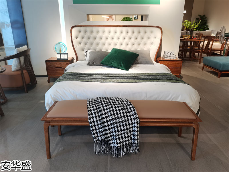 安華盛 現代極簡風格烏金木家具展廳實拍