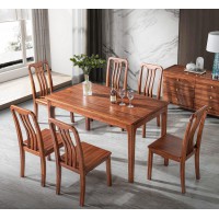 喻皓天成美錦烏金木家具：2T01#西餐桌、2P02#餐椅、2G01#六斗柜