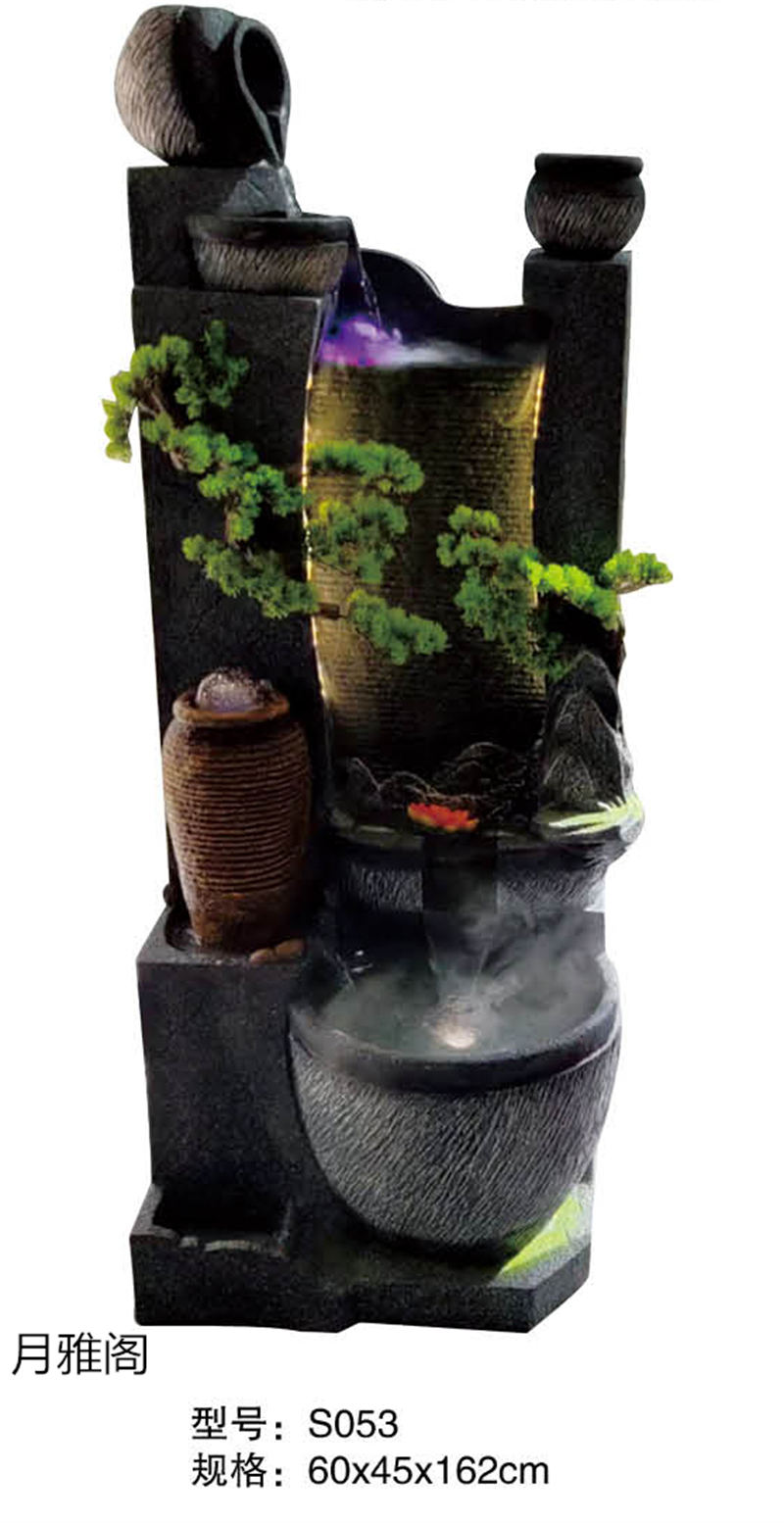 南康風水家居擺件,江西樹脂開業擺件批發,贛州假山流水擺件定制