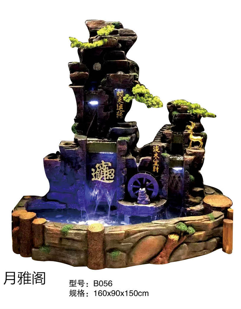 南康風水家居擺件,江西樹脂開業擺件批發,贛州假山流水擺件定制