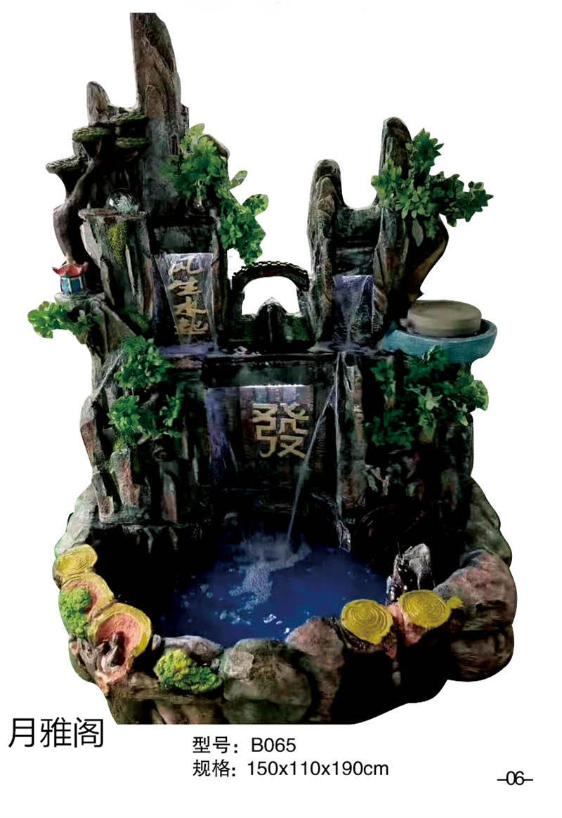 南康風水家居擺件,江西樹脂開業擺件批發,贛州假山流水擺件定制