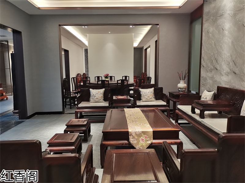 紅香閣 龍回紅 紅木家具展廳實拍